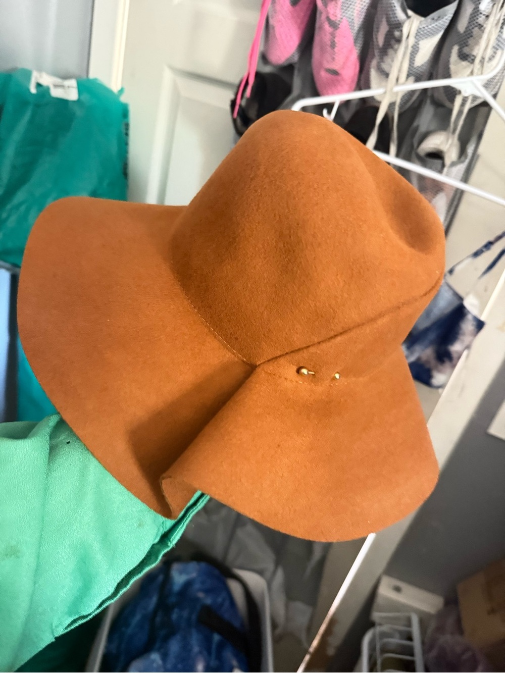 San Diego Hat Company Rust Brown Felt Floppy Wide Brim Hat